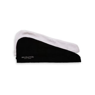 Revolution Haircare Microfibre Hair Wrap Black & White
